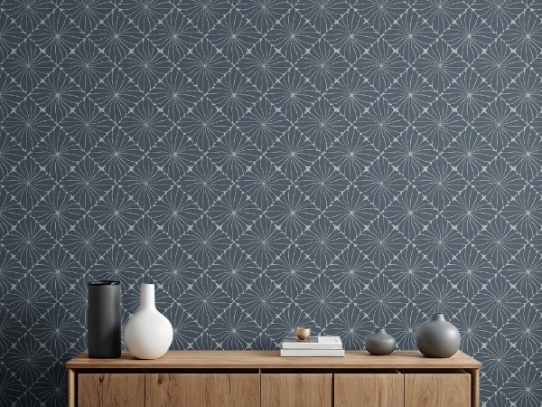 Coloring Geofloral Blue - 1034501-01 - 04879-01 paint Wallpassion